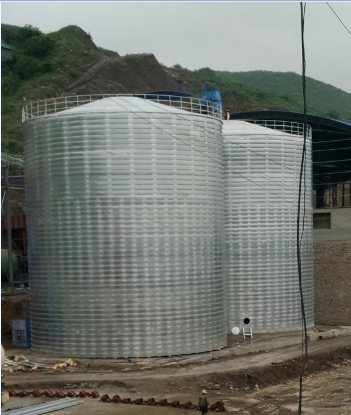 咸丰粮食钢板仓的安装全过程不用热焊接